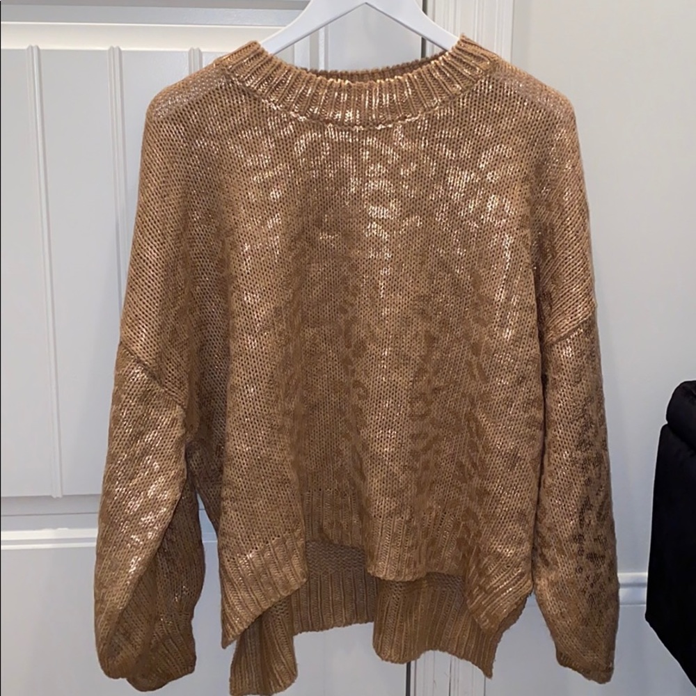 Gold leopard sweater